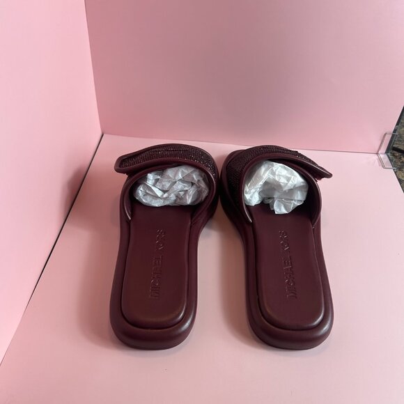 MICHEAL KOR  SUKI SUEDE CRYSTAL SLIDE (9) - Picture 10 of 14